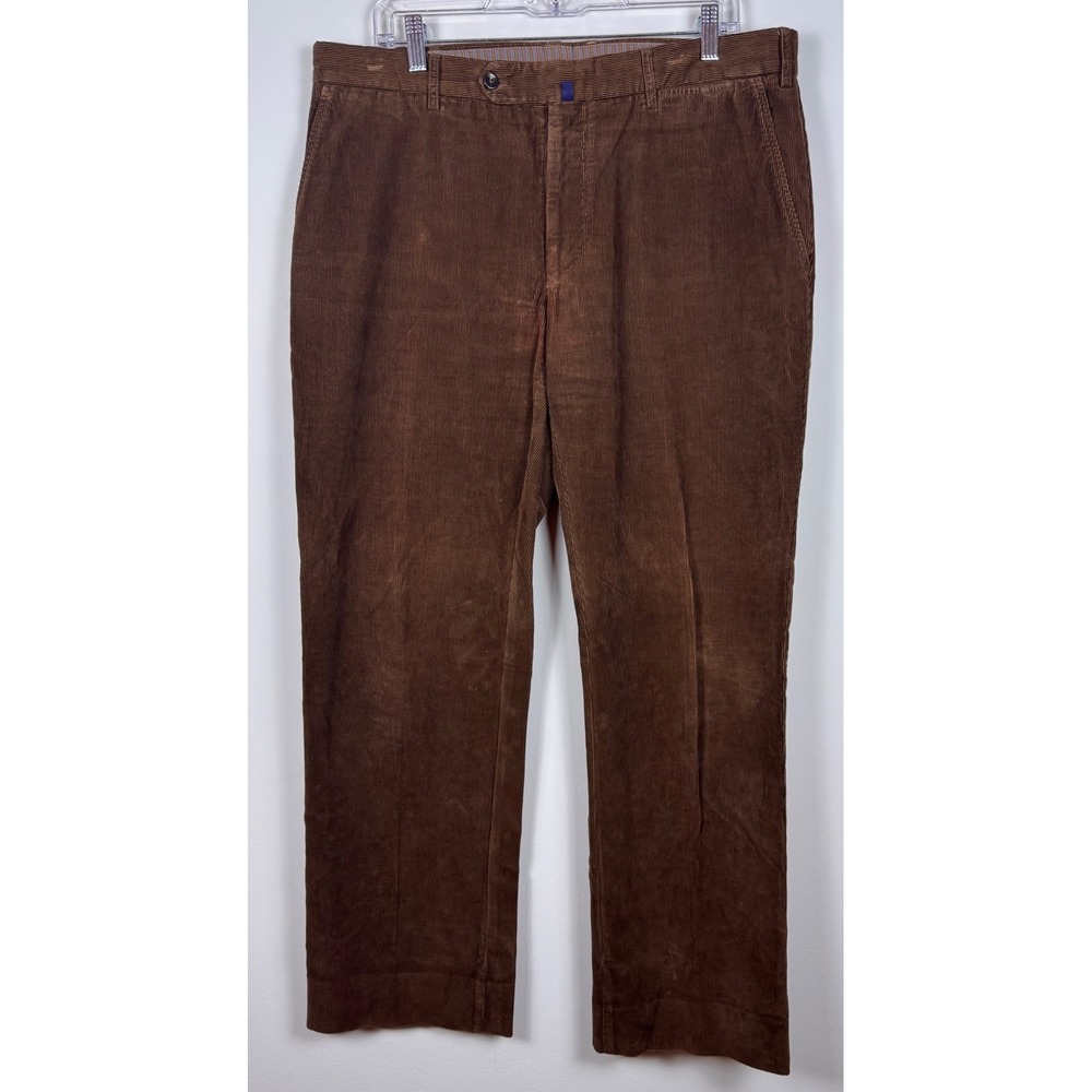 Incotex Venezia 1951 Mens Brown Corduroy Straight Leg Pants 37x31 Cotton